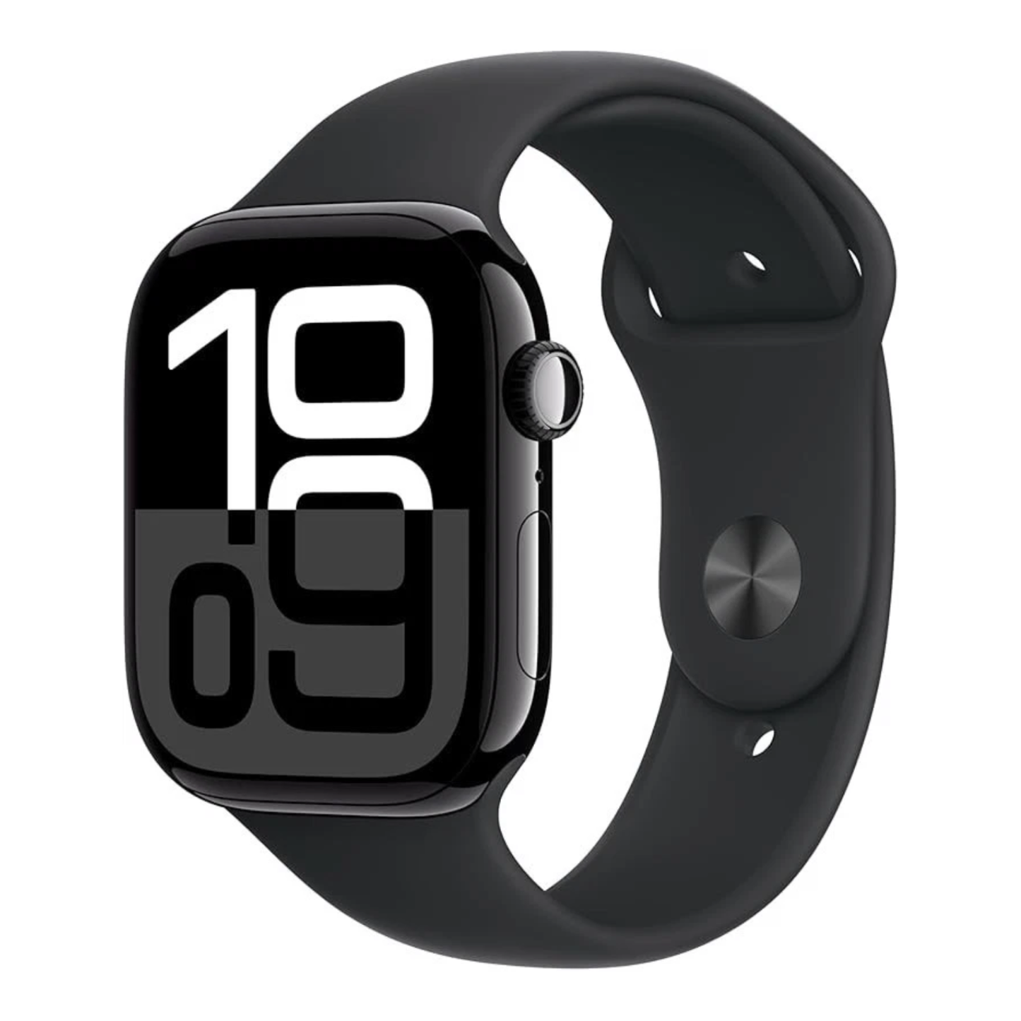 Apple Watch Series 10, 42mm Space Gray Aluminum Case with Black Sport Band