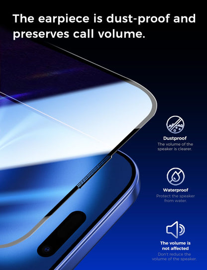 MAGIC JOHN 2 Pack for iPhone 16 Pro Max 6.9 inch Tempered Glass Screen Protector, HD Clear, Bubble Free, Easy Installation, Auto Dust-Elimination