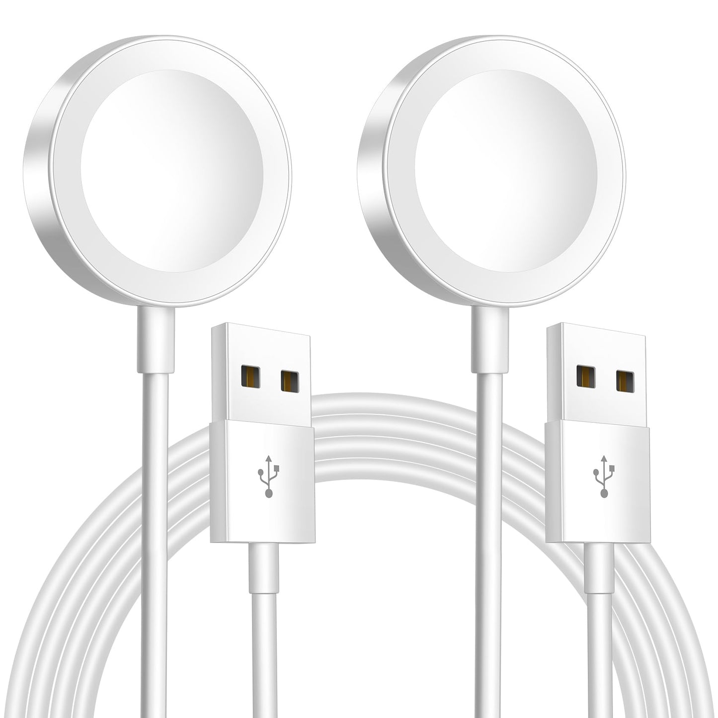 iWatch Charger Magnetic Fast Charging Cable [Portable] Magnetic Wireless Charging Compatible with iWatch Series Ultra/10/9/8/7/6/SE/5/4/3/2-[3.3FT] White