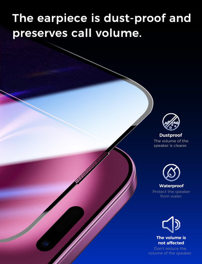 MAGIC JOHN 2 Pack for iPhone 16 Pro Max 6.9 inch Tempered Glass Screen Protector, HD Clear, Bubble Free, Easy Installation, Auto Dust-Elimination