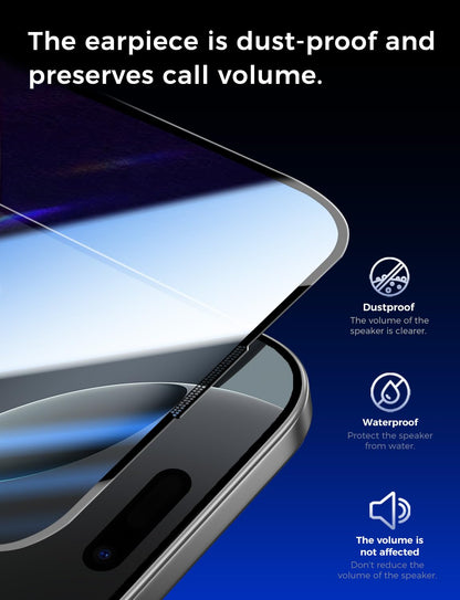 MAGIC JOHN 2 Pack for iPhone 16 Pro Max 6.9 inch Tempered Glass Screen Protector, HD Clear, Bubble Free, Easy Installation, Auto Dust-Elimination