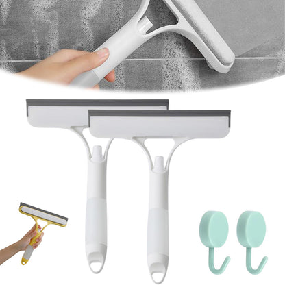 3 in 1 Window Cleaning Scraper, Squeegee with Sprayer, 3 in 1 Window Cleaner Squeegee with Rubber Blade for Shower, Car, Mirror, Home Windows, All-in-One Cleaner Tool