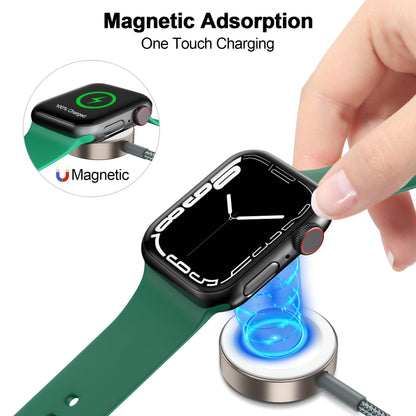 iWatch Charger Magnetic Fast Charging Cable [Portable] Magnetic Wireless Charging Compatible with iWatch Series Ultra/10/9/8/7/6/SE/5/4/3/2-[3.3FT] White