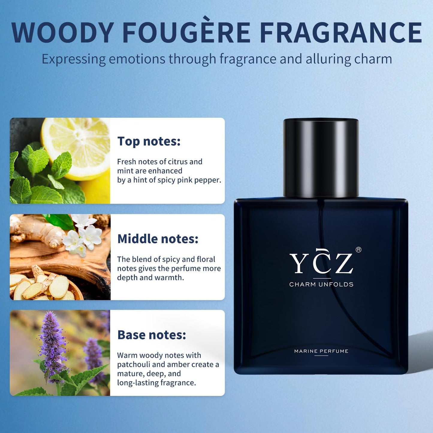 Perfect Cologne for Men, 1.7 oz. Long Lasting Eau De Parfum Cologne For Men, Oriental Woody Fragrance - Ideal Special Occasions, Making it the Ideal gentlemen’s Gift