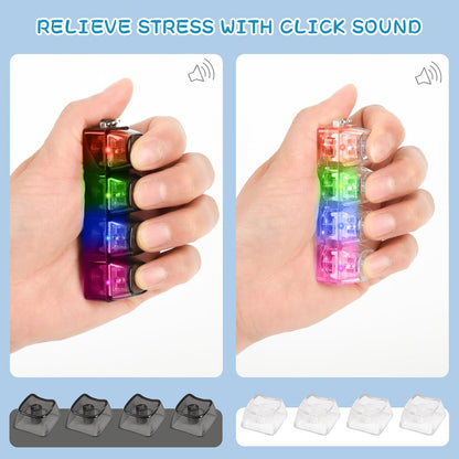 Fidget Keys – LED Clicker Keychain for Stress Relief