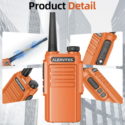 Walkie Talkies Long Range for Adults,Rechargeable UHF Handheld Strong Encrypted Handheld Two Way Radios Walky Talky with Noise Reduction,VOX and USB-C Charger for Camping Hiking Hotel,2Pack