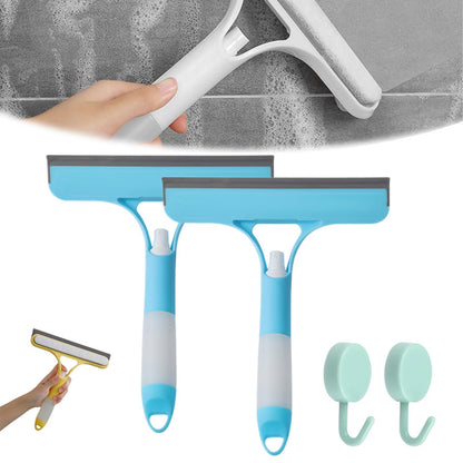 3 in 1 Window Cleaning Scraper, Squeegee with Sprayer, 3 in 1 Window Cleaner Squeegee with Rubber Blade for Shower, Car, Mirror, Home Windows, All-in-One Cleaner Tool