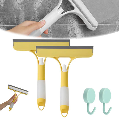 3 in 1 Window Cleaning Scraper, Squeegee with Sprayer, 3 in 1 Window Cleaner Squeegee with Rubber Blade for Shower, Car, Mirror, Home Windows, All-in-One Cleaner Tool