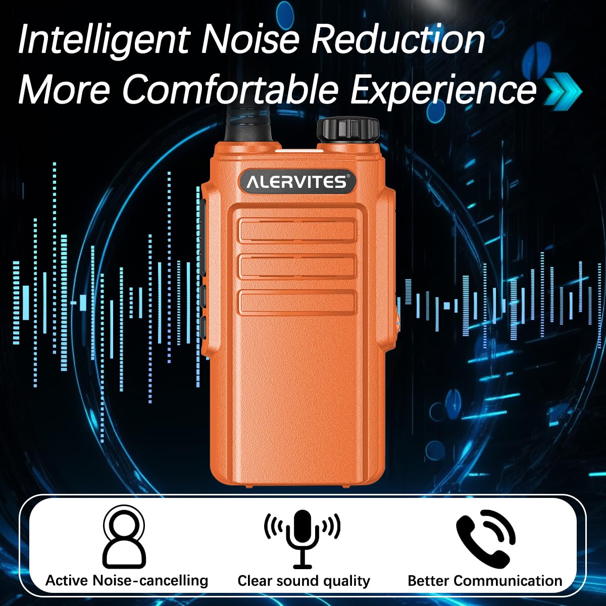 Walkie Talkies Long Range for Adults,Rechargeable UHF Handheld Strong Encrypted Handheld Two Way Radios Walky Talky with Noise Reduction,VOX and USB-C Charger for Camping Hiking Hotel,2Pack