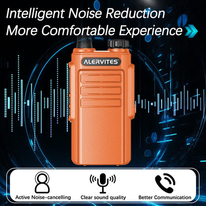 Walkie Talkies Long Range for Adults,Rechargeable UHF Handheld Strong Encrypted Handheld Two Way Radios Walky Talky with Noise Reduction,VOX and USB-C Charger for Camping Hiking Hotel,2Pack