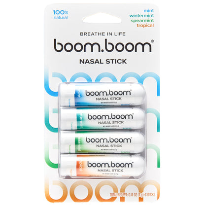 Nasal Stick | Vapor Flow Technology | Cool Refreshing Sensation | Natural Mood Boost | Simple Ingredients | Essential Oils + Menthol Inhaler (Mint, Wintermint, Tropical, Spearmint)